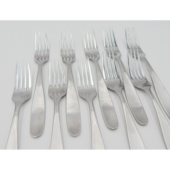Pfaltzgraff Stainless Satin Delia Dinner Forks 18/0 Flatware 10 Pieces - Picture 3 of 10